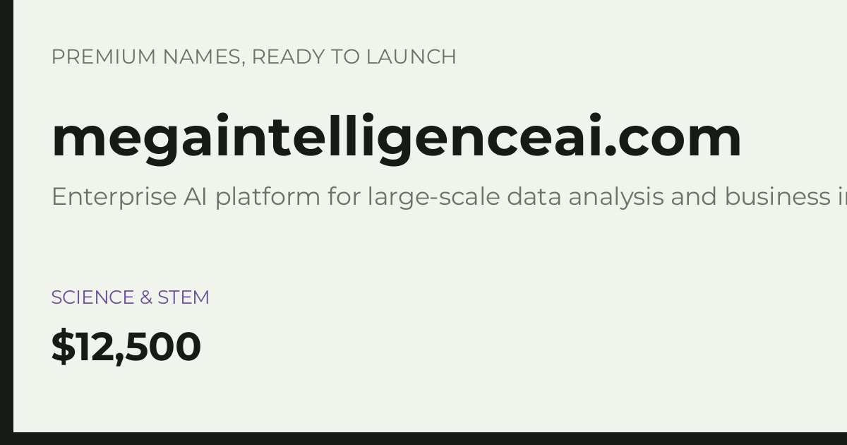Brand preview for megaintelligenceai.com