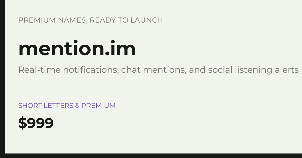 Brand preview for mention.im