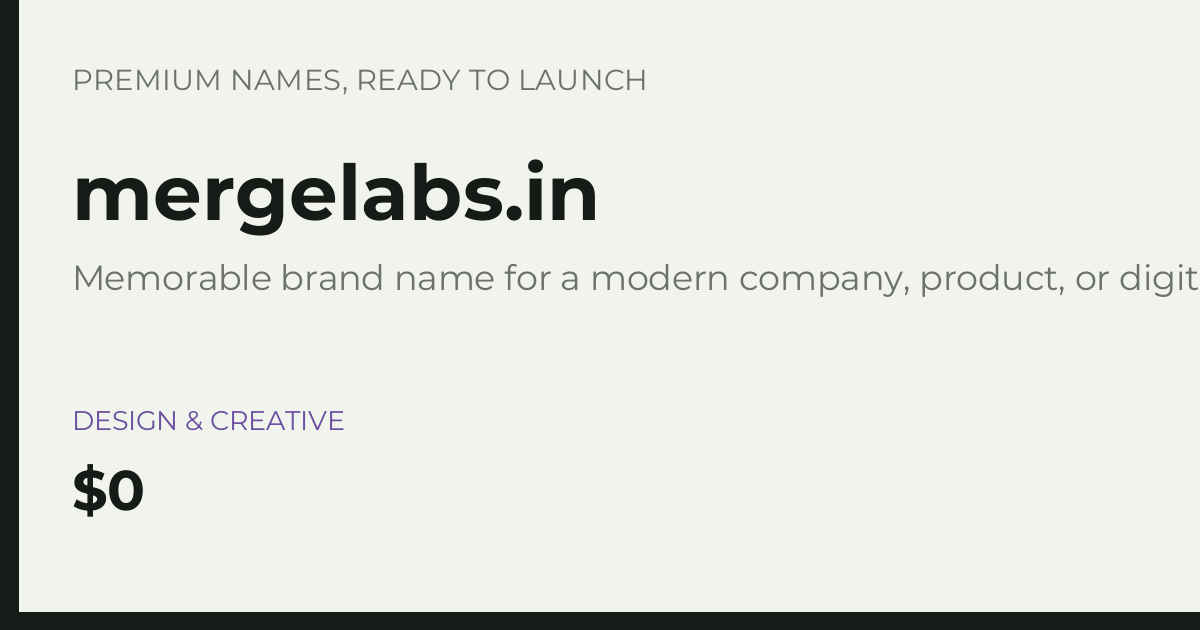 Brand preview for mergelabs.in