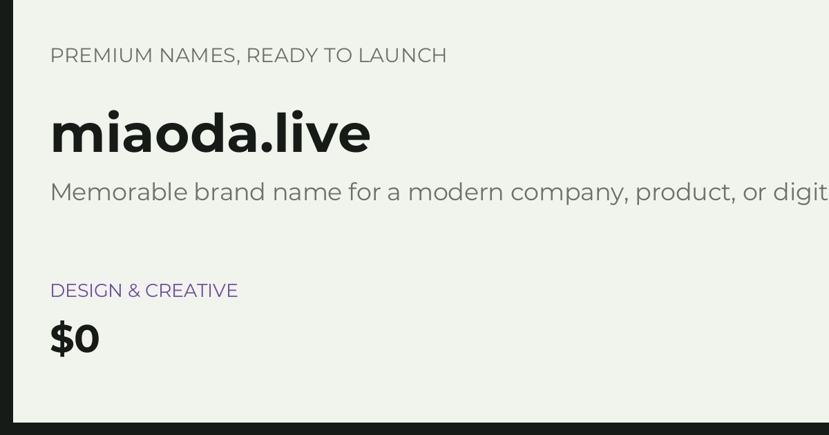 Brand preview for miaoda.live