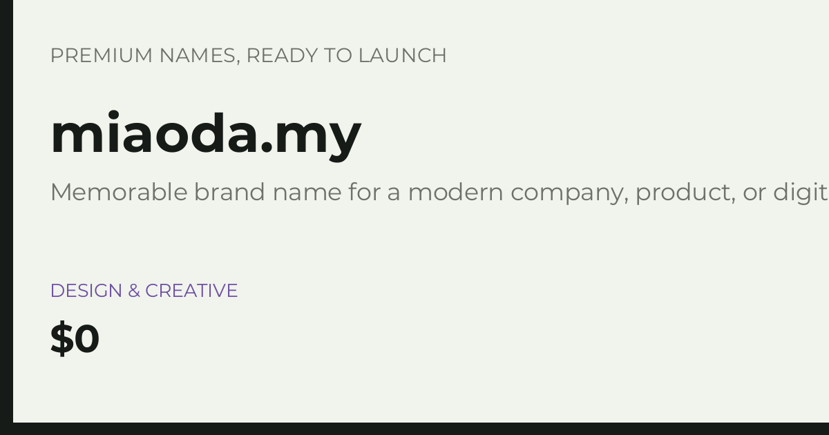 Brand preview for miaoda.my