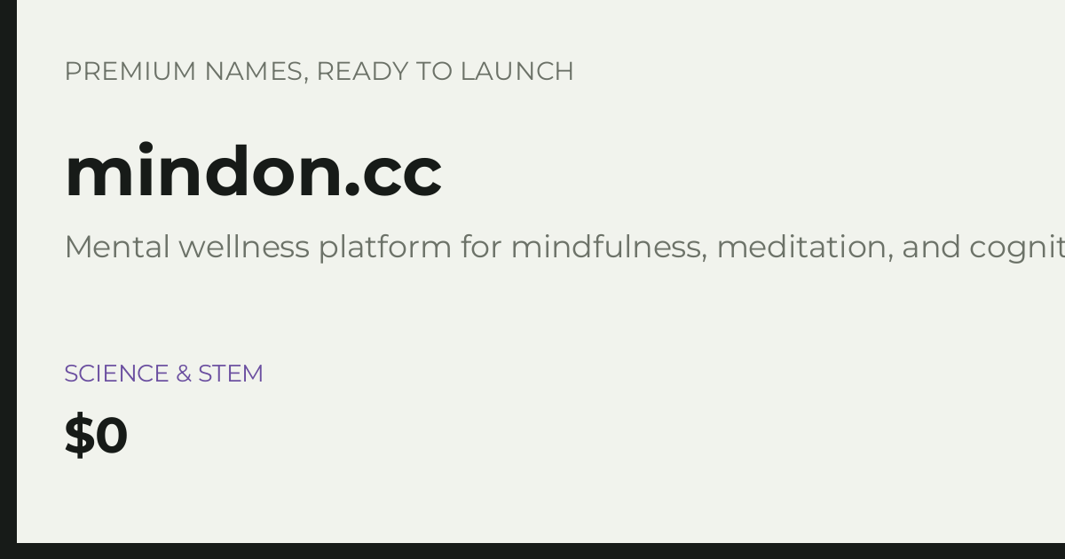 Brand preview for mindon.cc