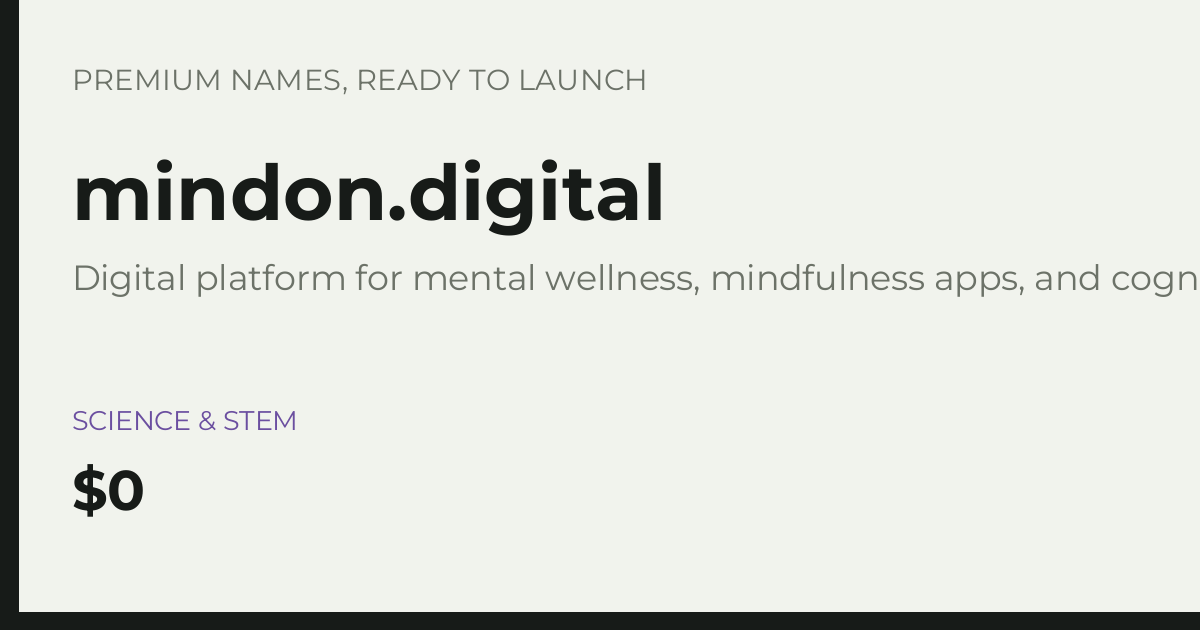 Brand preview for mindon.digital