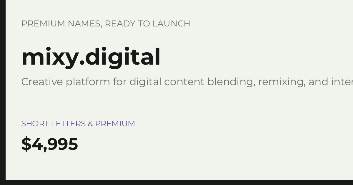 Brand preview for mixy.digital