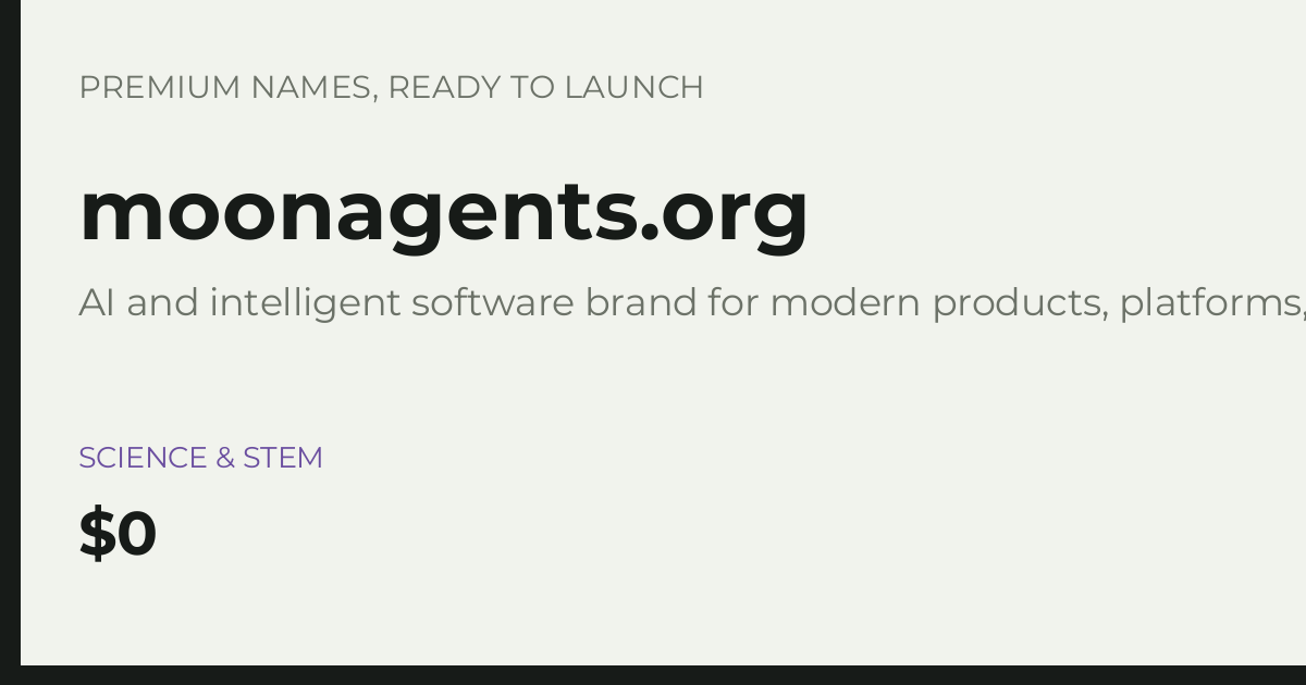 Brand preview for moonagents.org