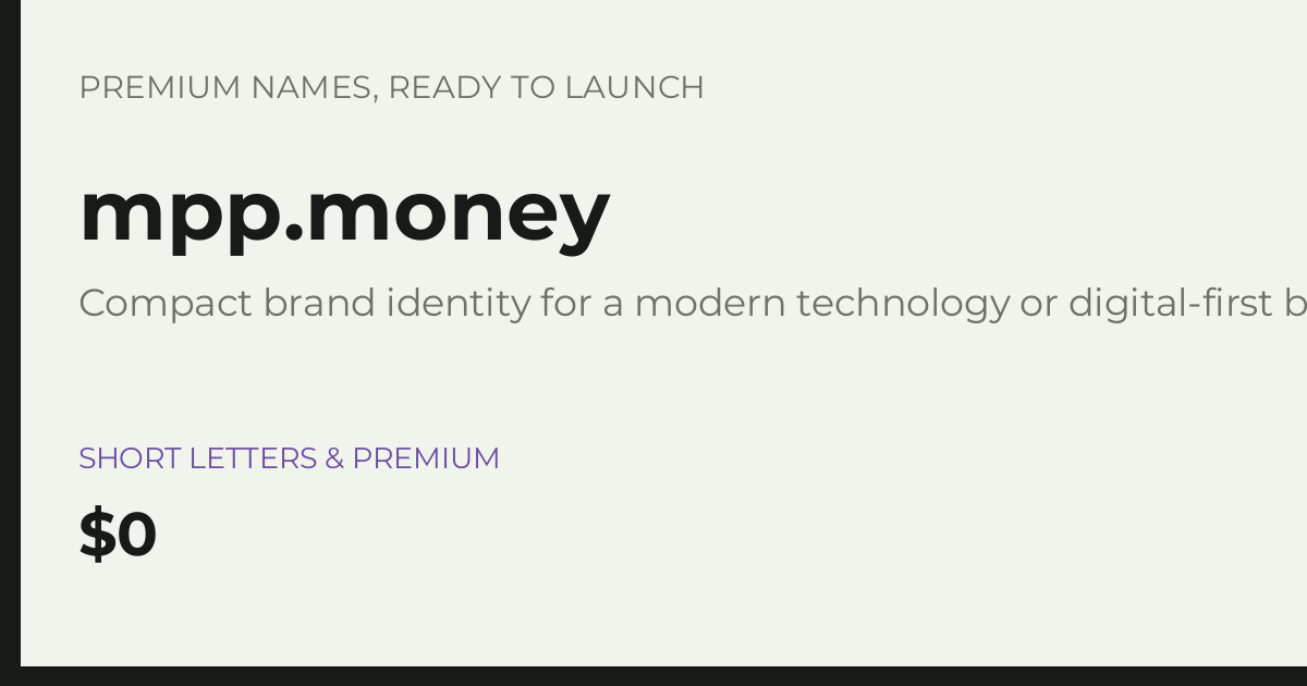 Brand preview for mpp.money