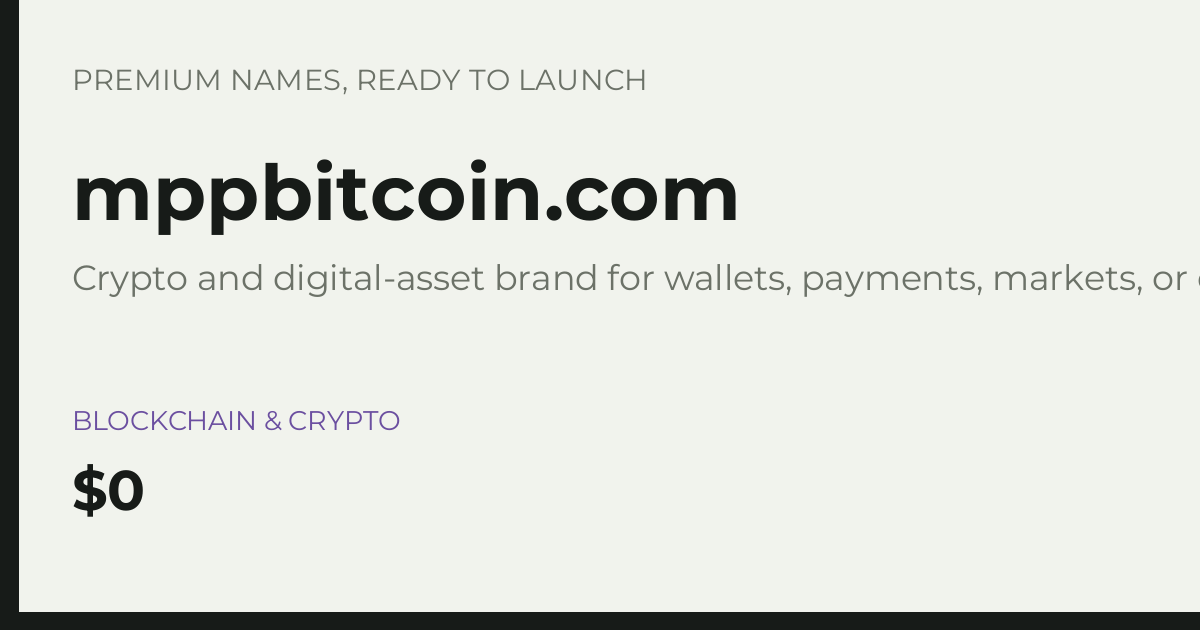 Brand preview for mppbitcoin.com