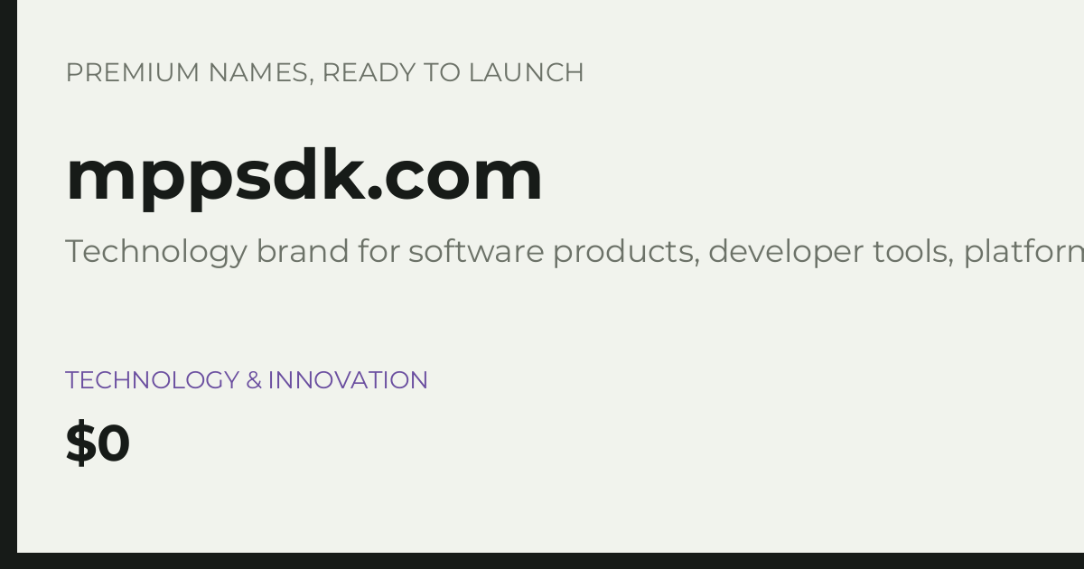 Brand preview for mppsdk.com