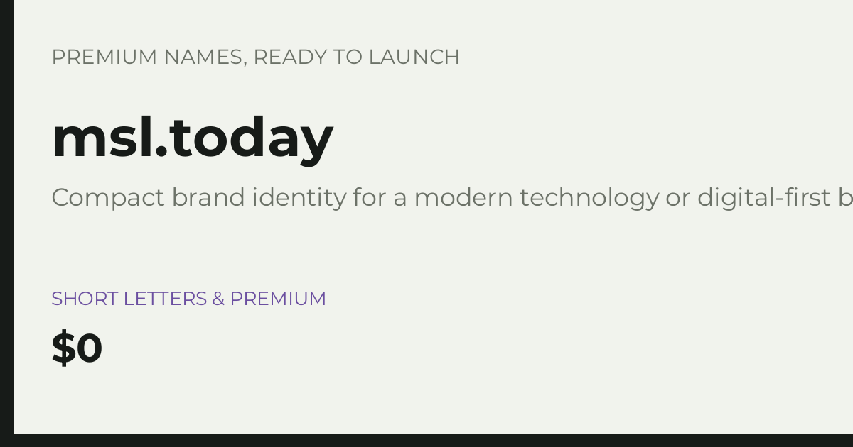 Brand preview for msl.today