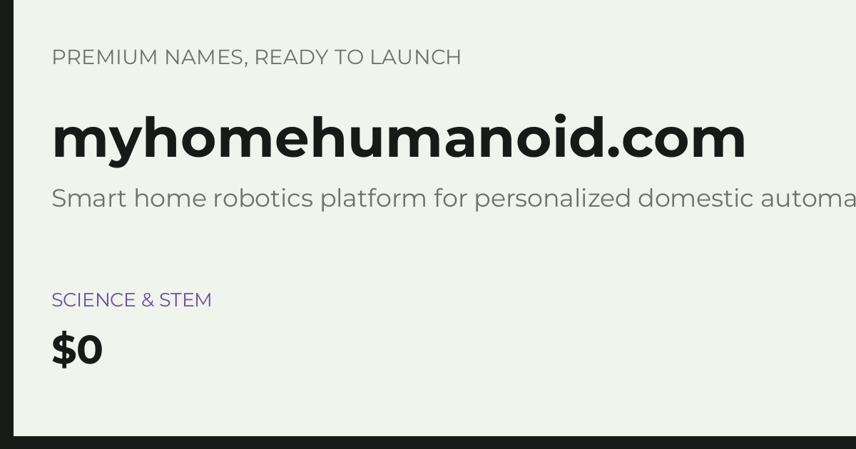 Brand preview for myhomehumanoid.com
