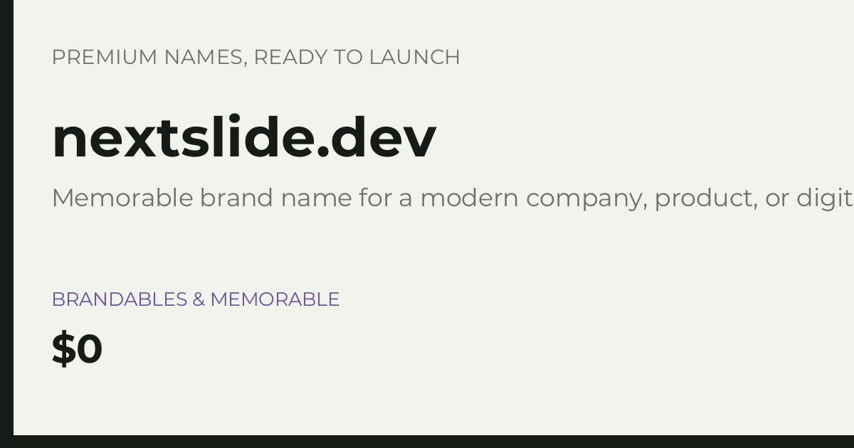 Brand preview for nextslide.dev