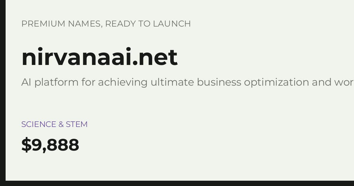 Brand preview for nirvanaai.net