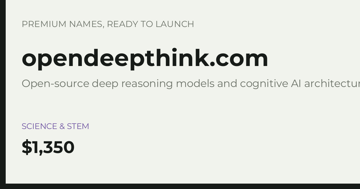 Brand preview for opendeepthink.com