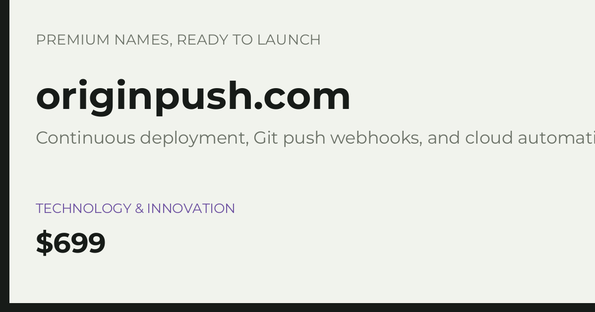 Brand preview for originpush.com