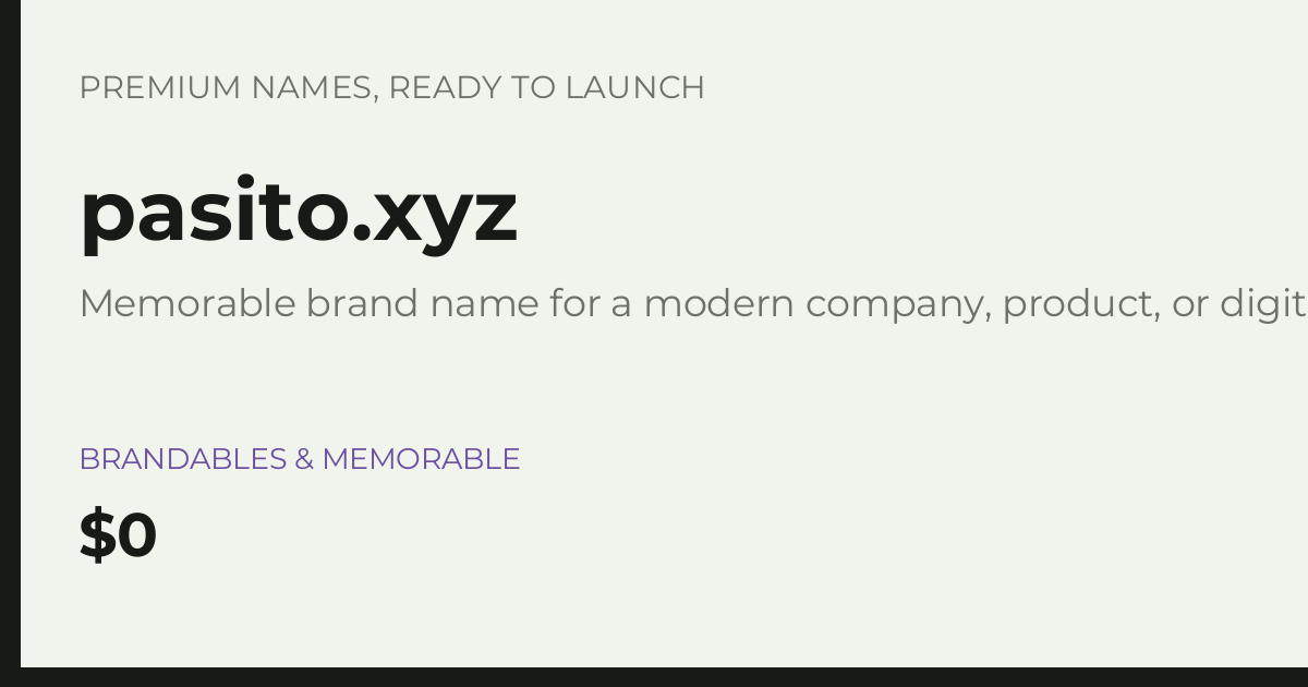 Brand preview for pasito.xyz