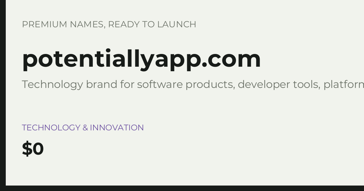 Brand preview for potentiallyapp.com