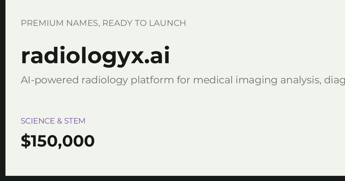 Brand preview for radiologyx.ai