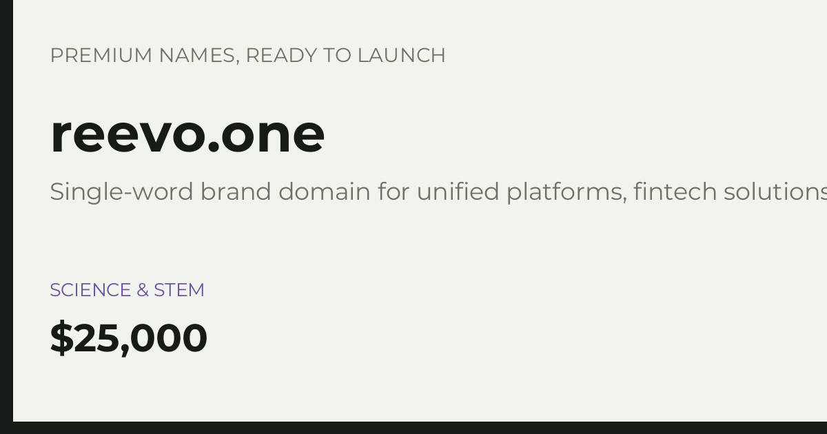 Brand preview for reevo.one
