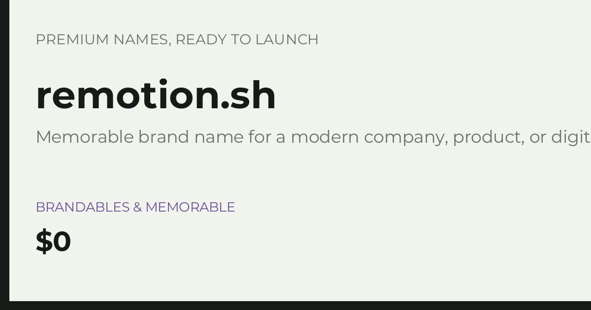 Brand preview for remotion.sh