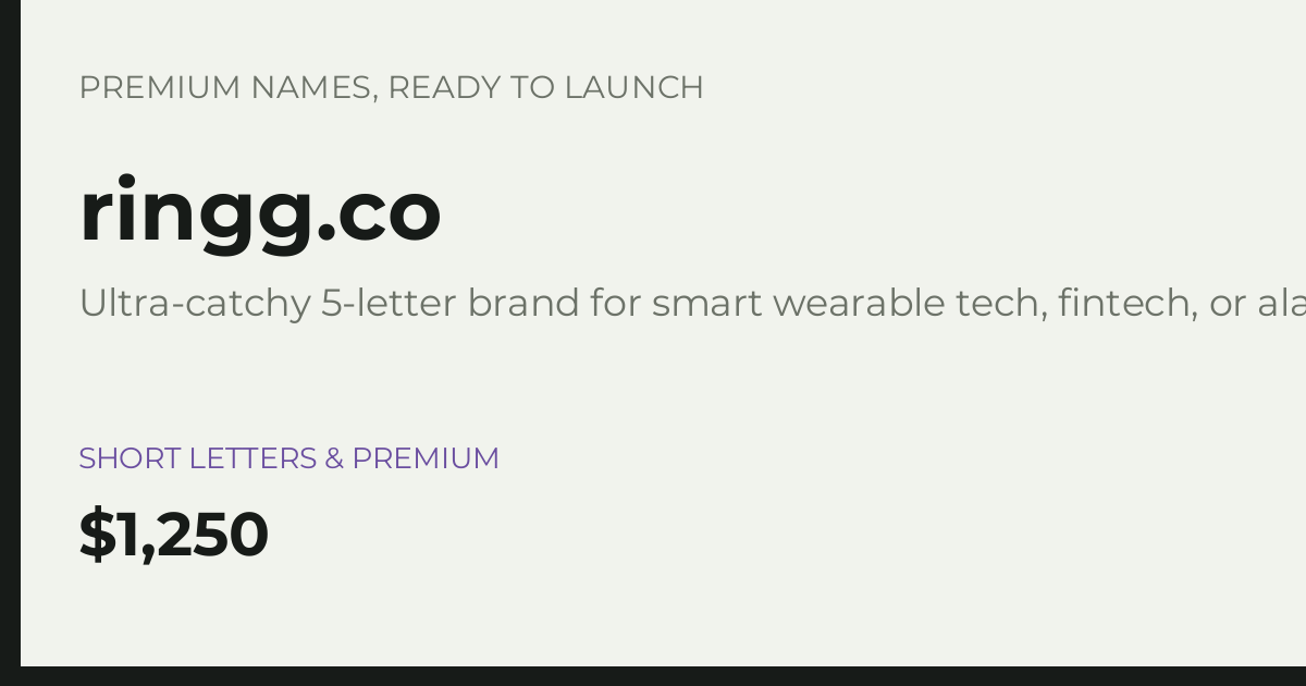 Brand preview for ringg.co