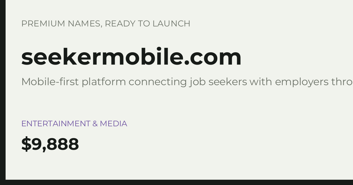 Brand preview for seekermobile.com