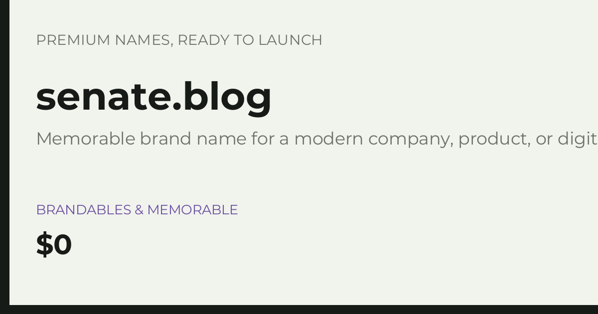 Brand preview for senate.blog