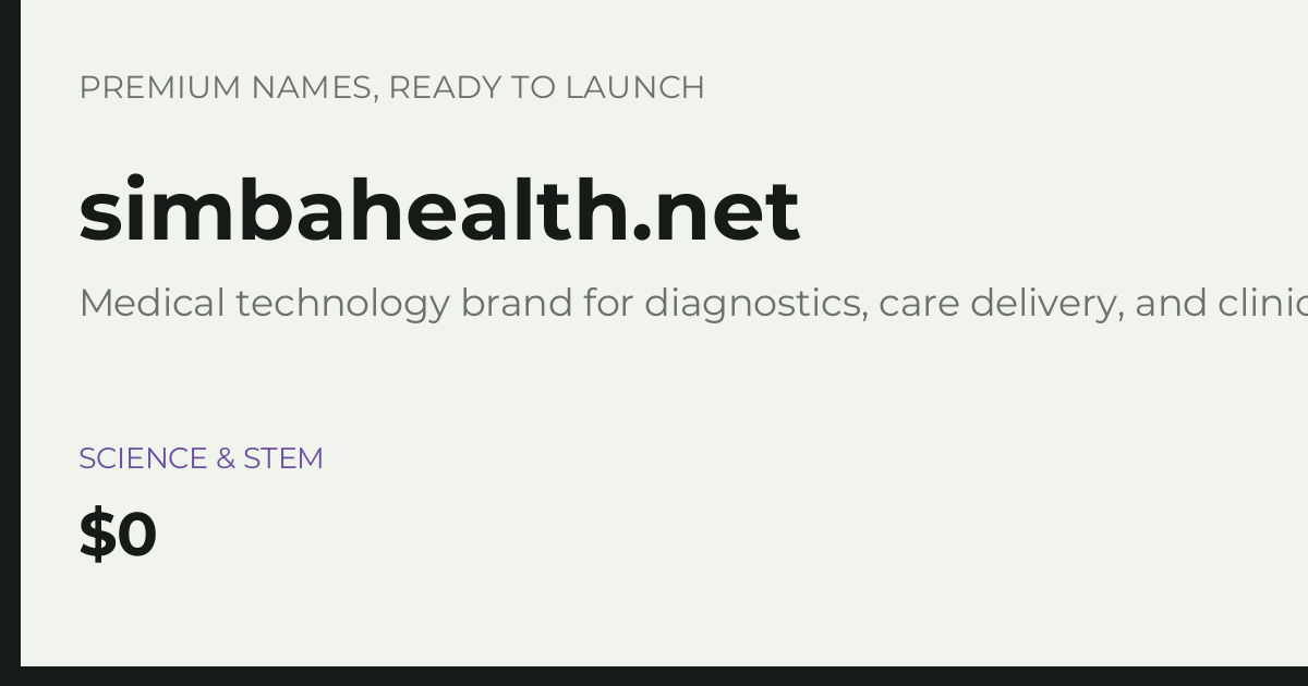 Brand preview for simbahealth.net