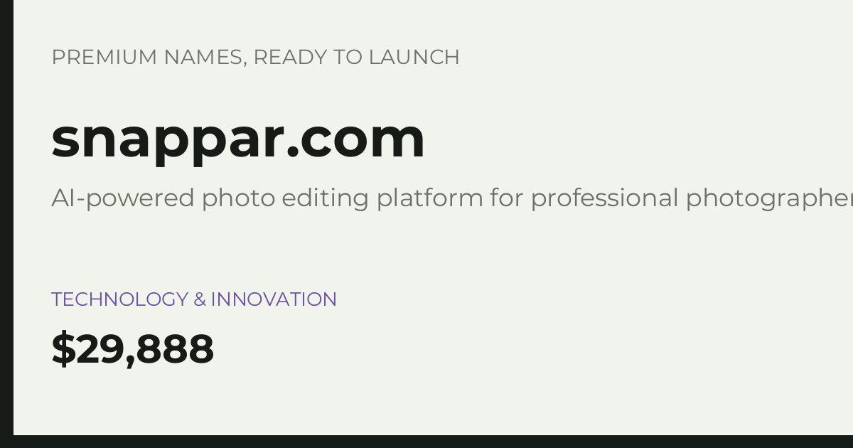 Brand preview for snappar.com