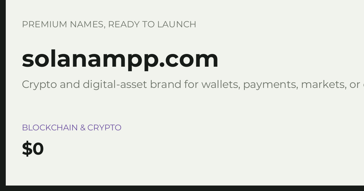 Brand preview for solanampp.com