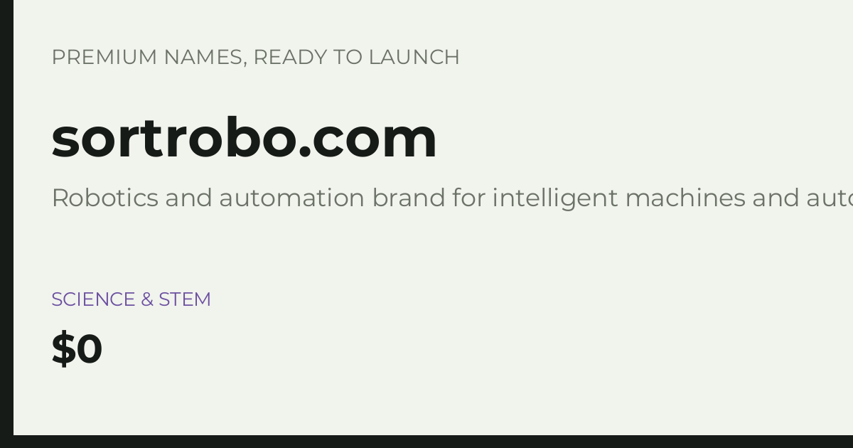 Brand preview for sortrobo.com