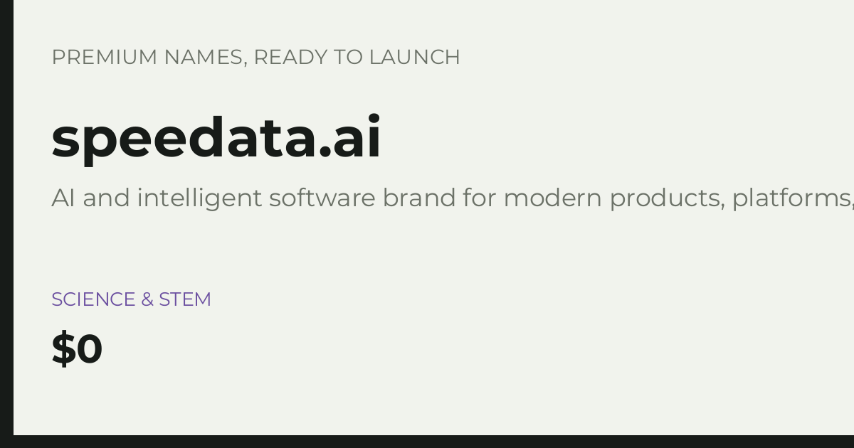 Brand preview for speedata.ai