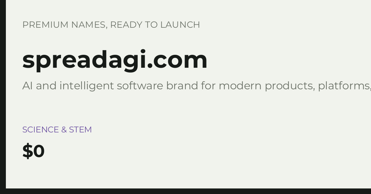 Brand preview for spreadagi.com