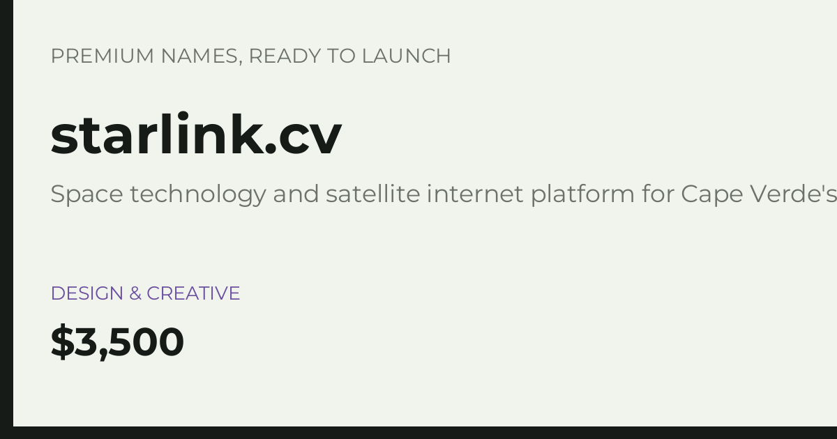 Brand preview for starlink.cv