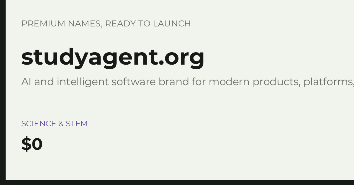 Brand preview for studyagent.org