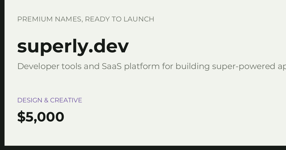 Brand preview for superly.dev