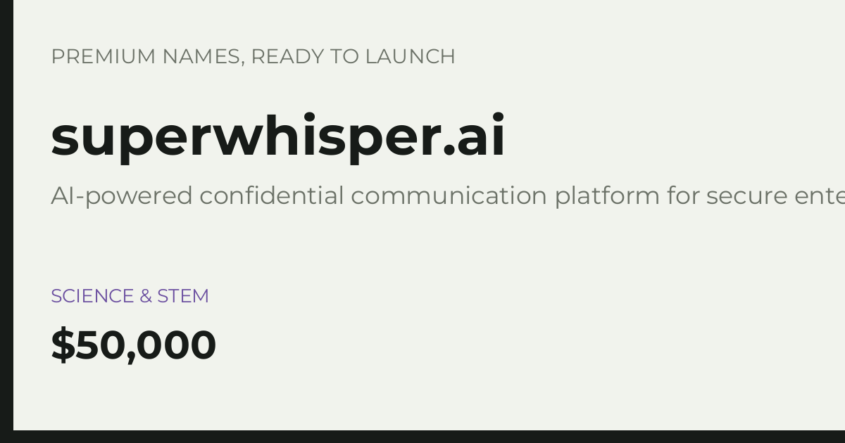 Brand preview for superwhisper.ai