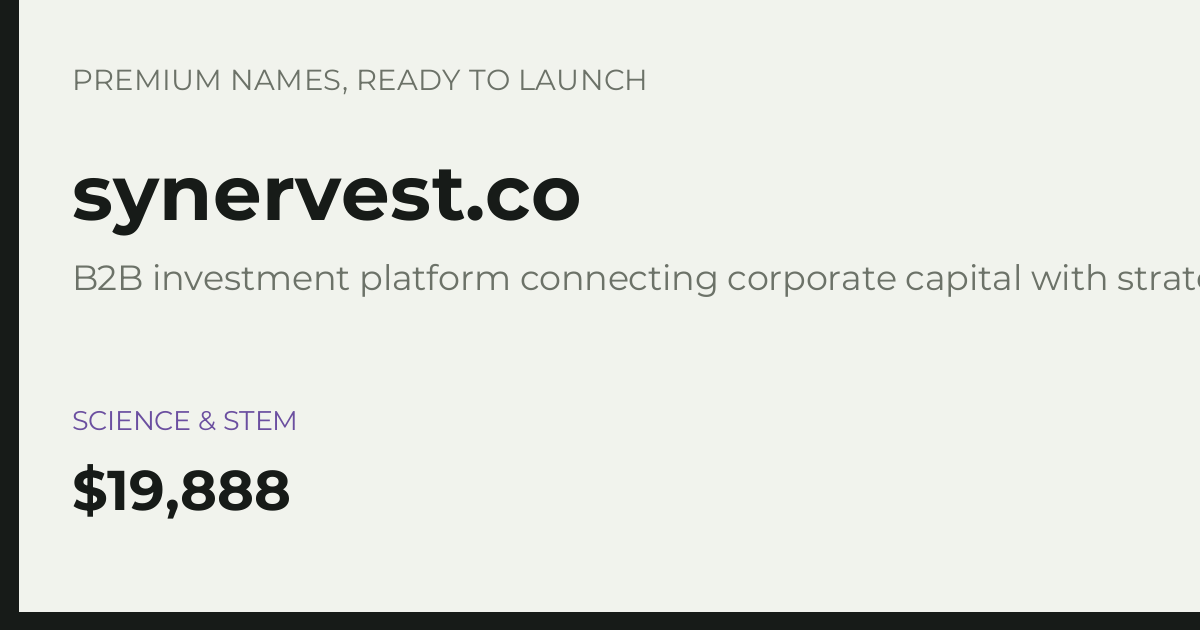 Brand preview for synervest.co