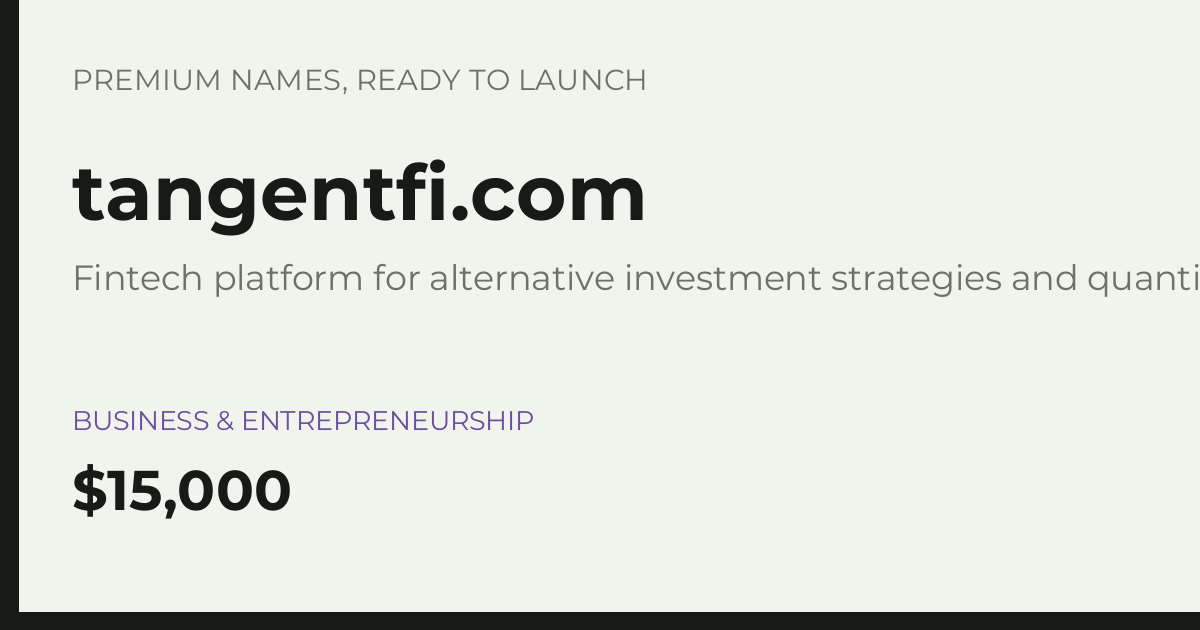 Brand preview for tangentfi.com