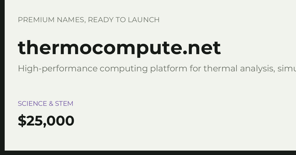 Brand preview for thermocompute.net