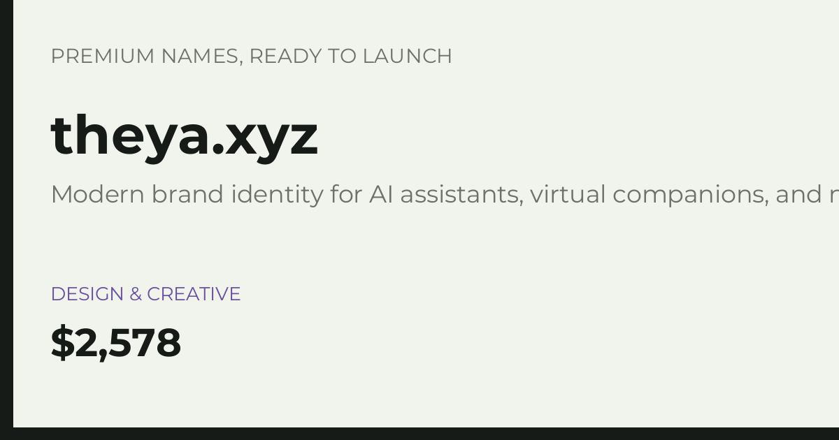 Brand preview for theya.xyz