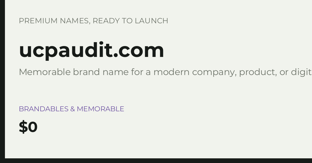 Brand preview for ucpaudit.com