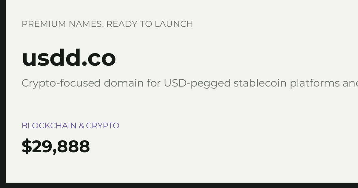 Brand preview for usdd.co