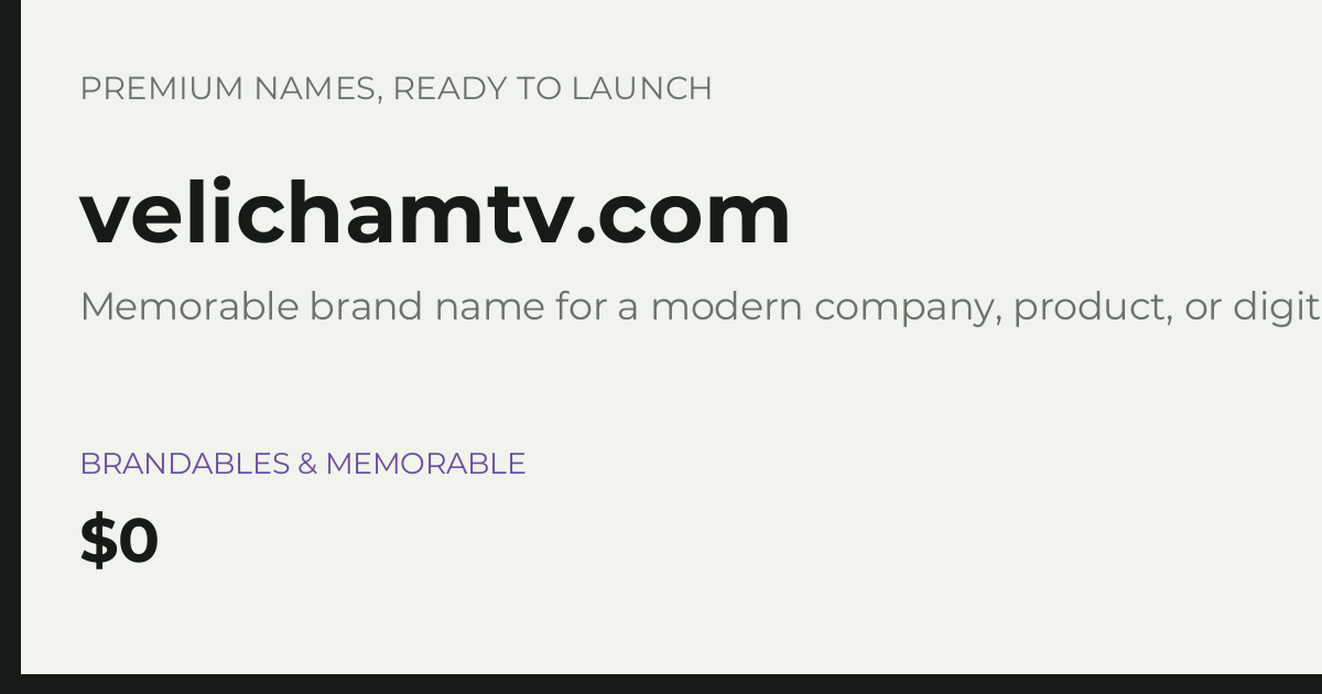 Brand preview for velichamtv.com
