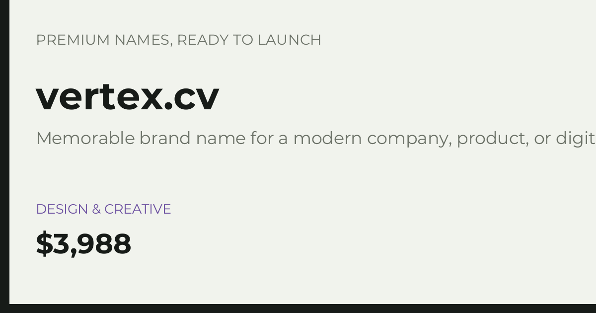 Brand preview for vertex.cv