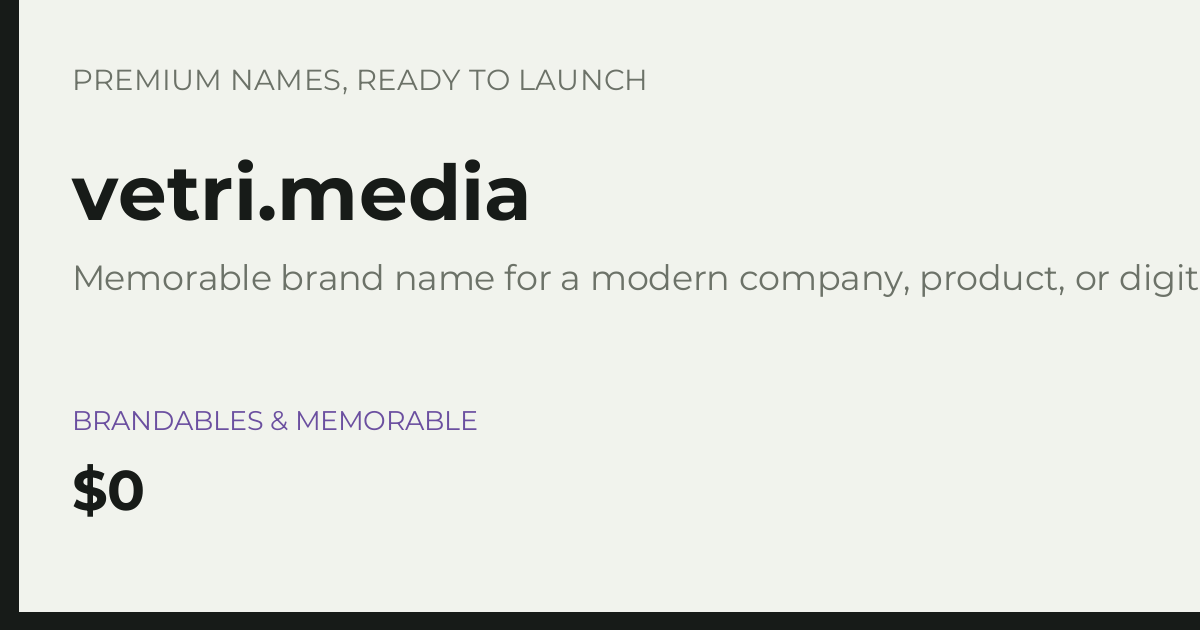 Brand preview for vetri.media