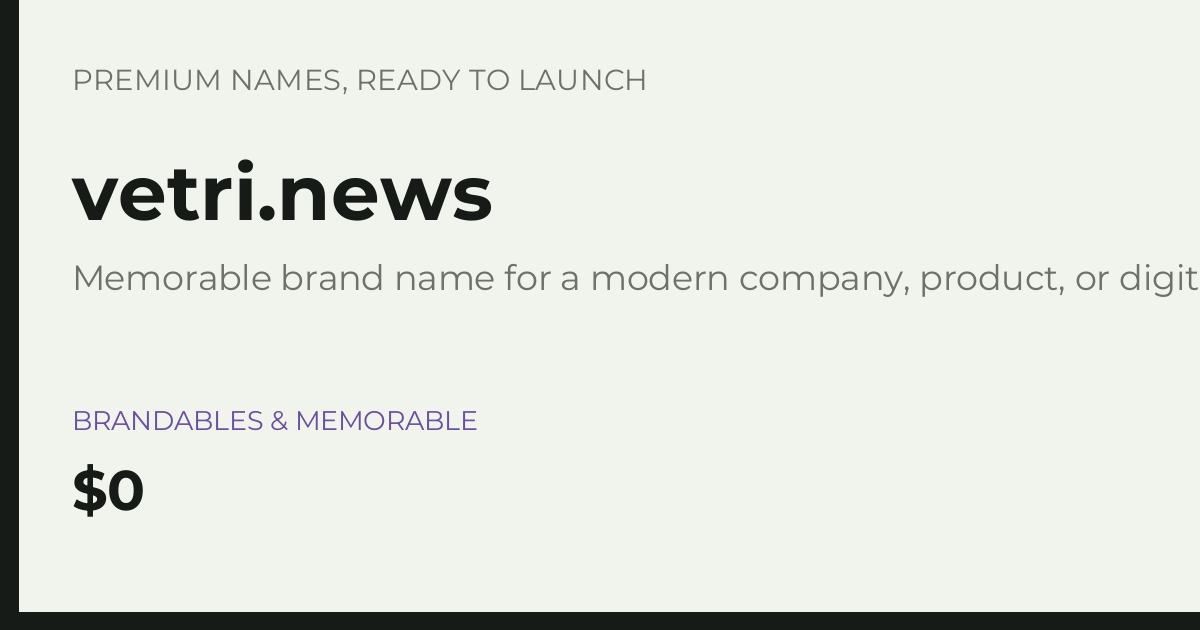 Brand preview for vetri.news