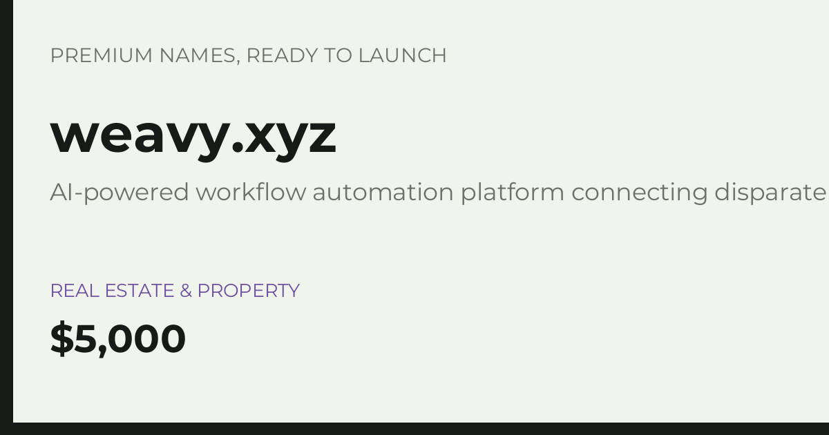 Brand preview for weavy.xyz
