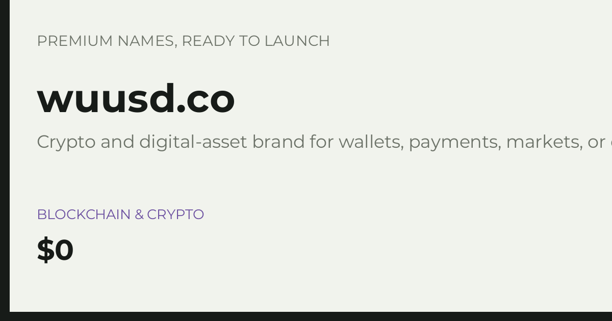 Brand preview for wuusd.co
