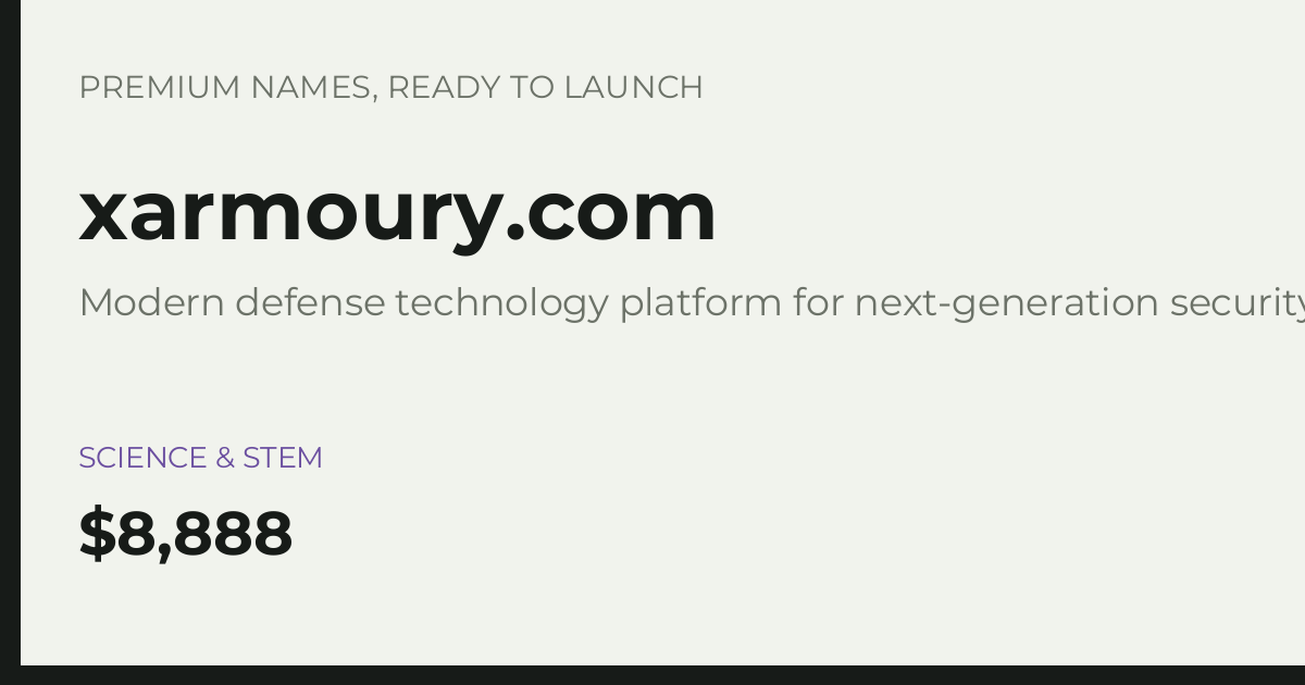 Brand preview for xarmoury.com