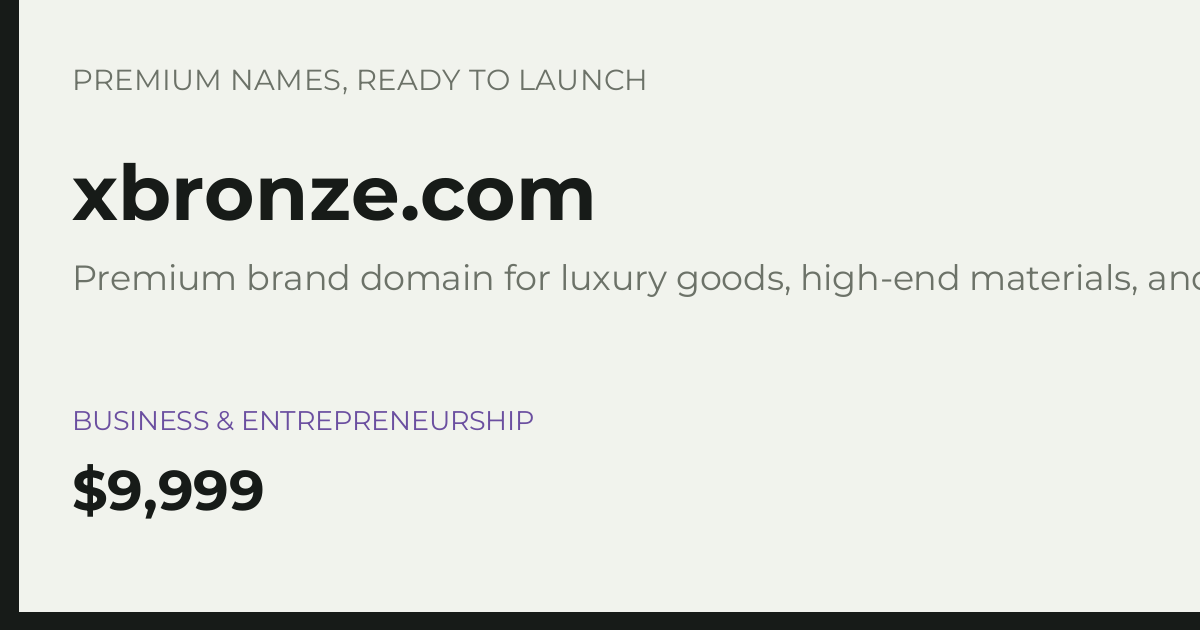 Brand preview for xbronze.com
